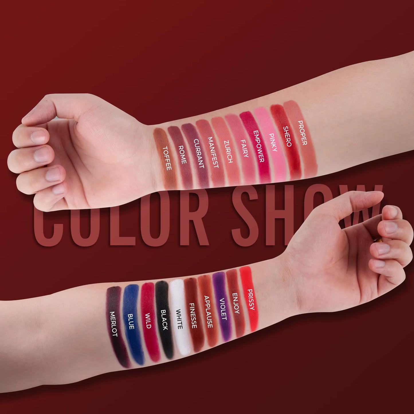 20 Colors Lipstick Palette Matte Velvet Lip Makeup Long Lasting Lip High Pigmented