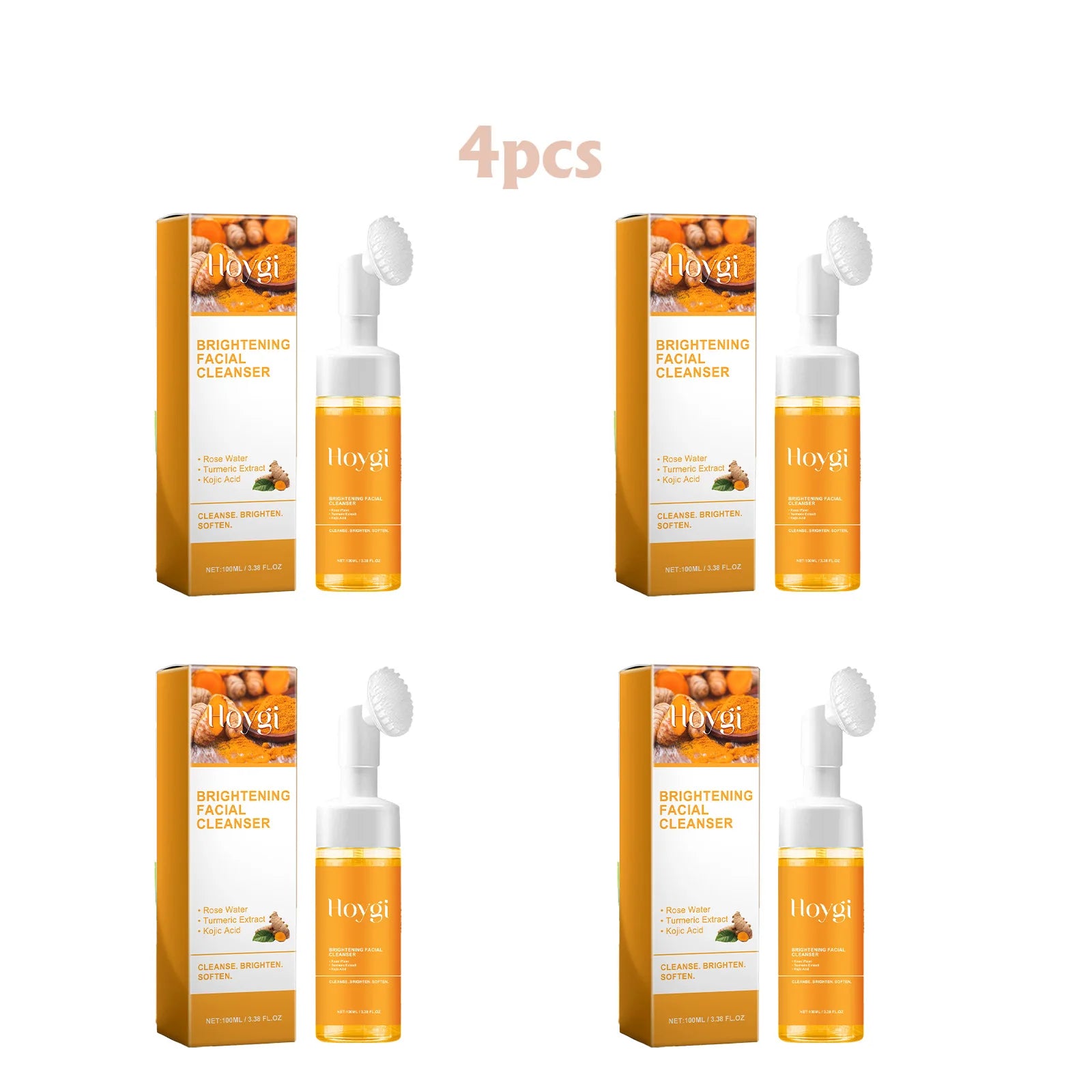 Turmeric Cleansing Milk Deeply Cleanses Facial Skin Reduces Acne Marks Moisturizes Cleaning and Brightens the Complexion