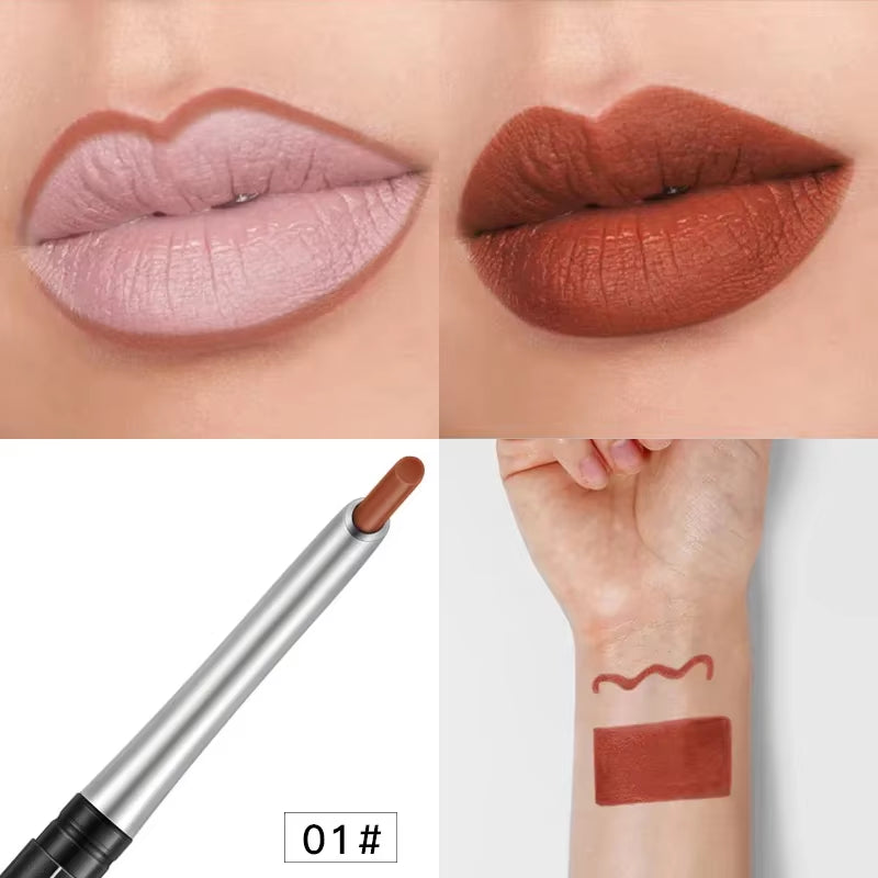 Pudaier Matte Lip Liner Pencil Waterproof Nude Sexy Lipstick Long-Lasting Women Makeup Eyes Lipliner Contour Crayon Levre