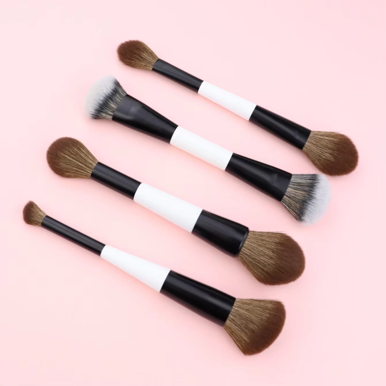 4 Double-Headed Makeup Brushes, Multi-Functional Makeup Brush, Blush Brush, Foundation Brush,