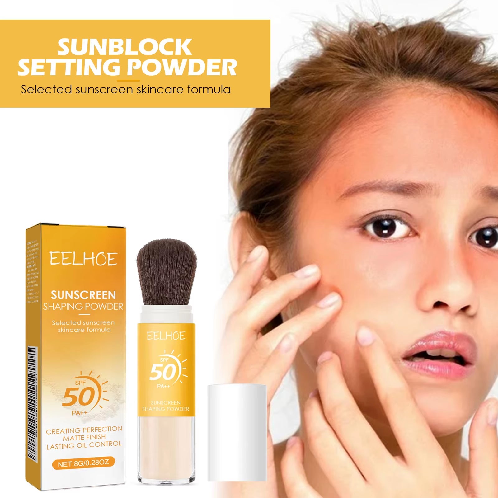 Setting Powder for Daily Makeup Natural Lightweight Breathable Oil Control Long Lasting Non Detaching Makeup Powder