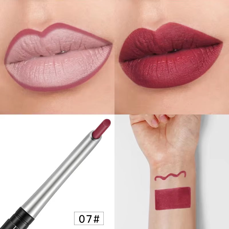 Pudaier Matte Lip Liner Pencil Waterproof Nude Sexy Lipstick Long-Lasting Women Makeup Eyes Lipliner Contour Crayon Levre