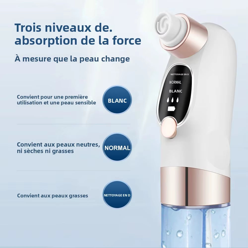 Electric Small Bubble Blackhead Remover USB Water Cycle Pore Acne Pimple Removal Vacuum Suction Facial Nose Cleaner Tool