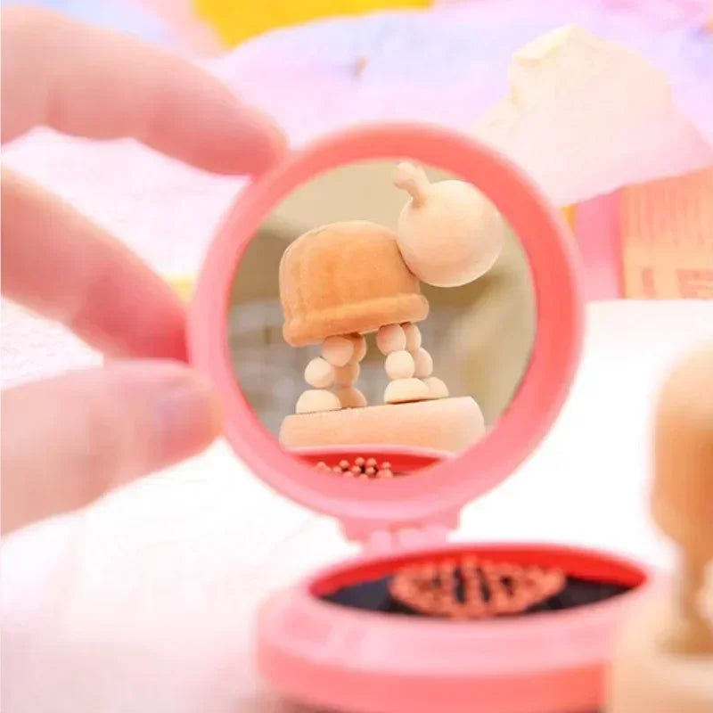 1 Pcs Small Size Hair Comb with Folding Mirror Traveling Portable Massage Folding Comb Women Girl Hair Brush Styling Tools