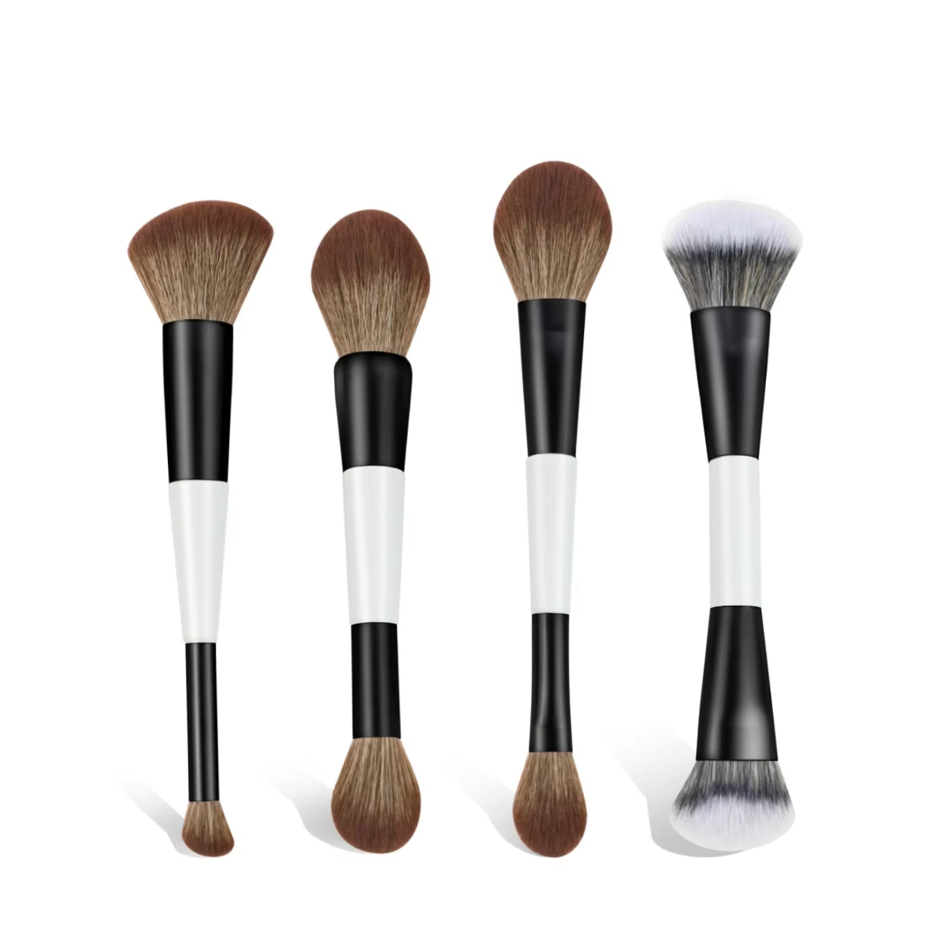 4 Double-Headed Makeup Brushes, Multi-Functional Makeup Brush, Blush Brush, Foundation Brush,
