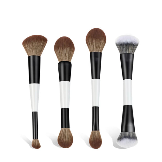 4 Double-Headed Makeup Brushes, Multi-Functional Makeup Brush, Blush Brush, Foundation Brush,
