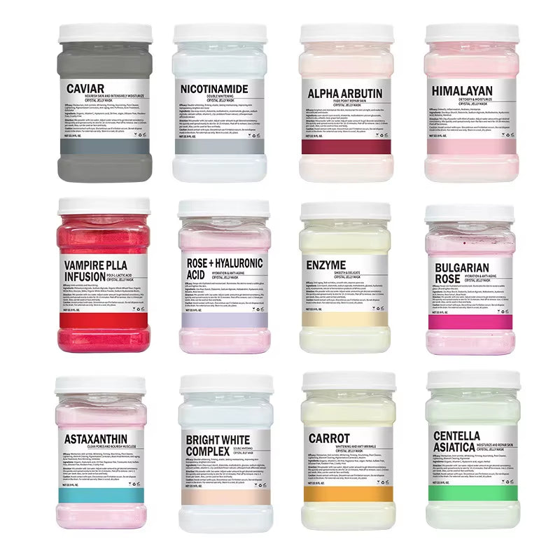 650G Enzyme Crystal Facial Mask Powder Carrot Soft Mask Powder Moisturizing Rose Petal Jelly Mask Mud Face Care Dropshipping