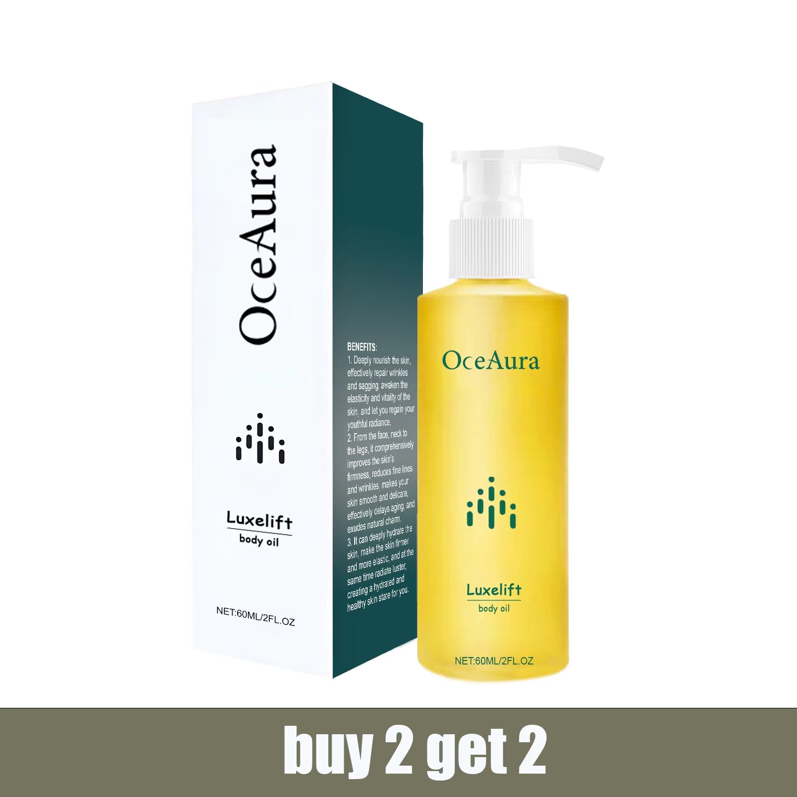 60Ml Skin Firming Body Oil, Hyaluronic Acid Body Oil, Nourishing and Moisturizing Skin Care