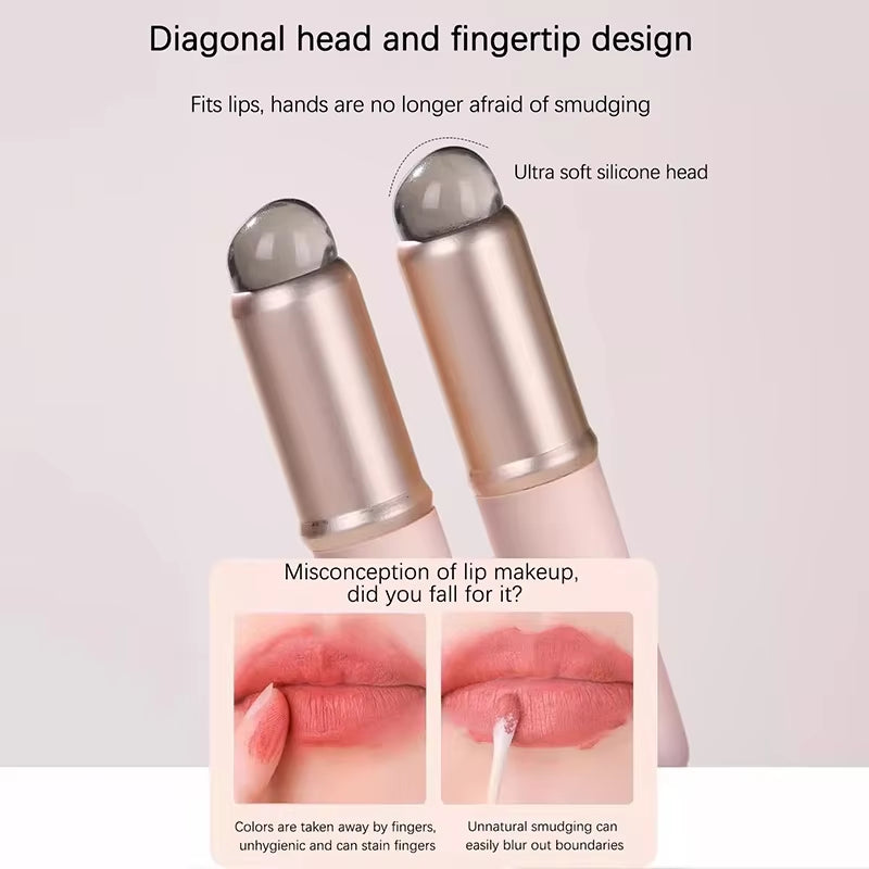 Cover Lip Mask Applicators Lip Gloss Brush Lipstick Brush Makeup Beauty Tool Mini Silicone Lip Brush Concealer Brushe With