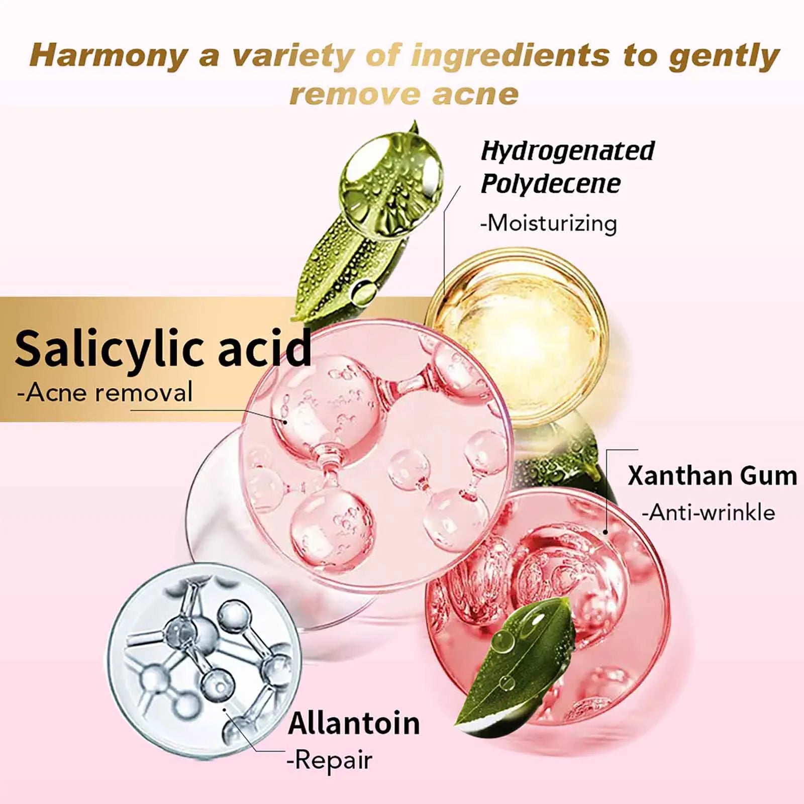 Organic Acne Face Cream, Cleaning Skin, Remove Blemish, Pimples, Non-Greasy, Oil Control, for Women and Men