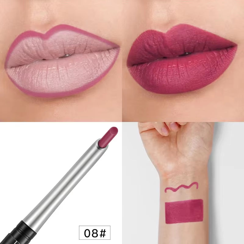 Pudaier Matte Lip Liner Pencil Waterproof Nude Sexy Lipstick Long-Lasting Women Makeup Eyes Lipliner Contour Crayon Levre