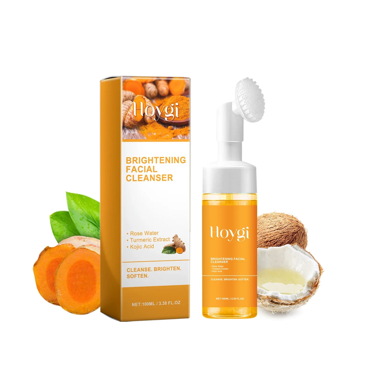 Turmeric Cleansing Milk Deeply Cleanses Facial Skin Reduces Acne Marks Moisturizes Cleaning and Brightens the Complexion