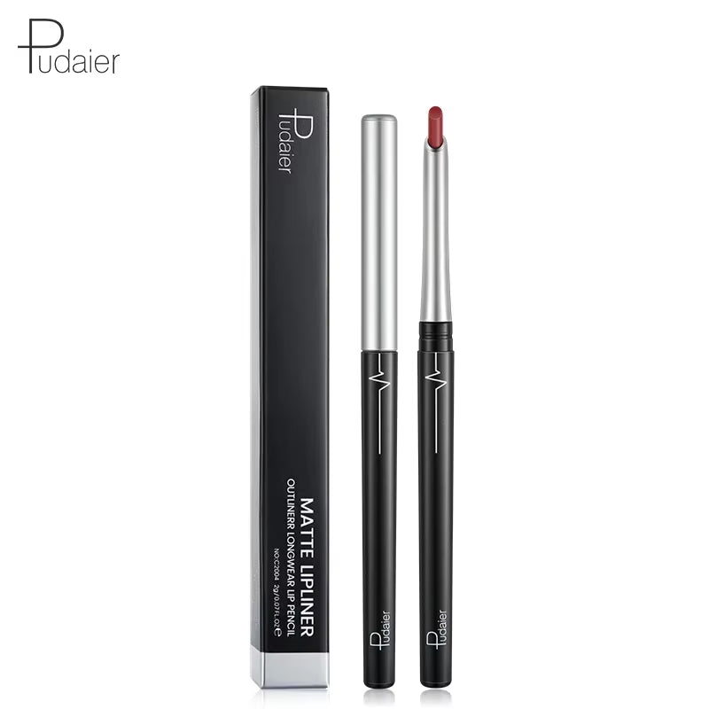 Pudaier Matte Lip Liner Pencil Waterproof Nude Sexy Lipstick Long-Lasting Women Makeup Eyes Lipliner Contour Crayon Levre