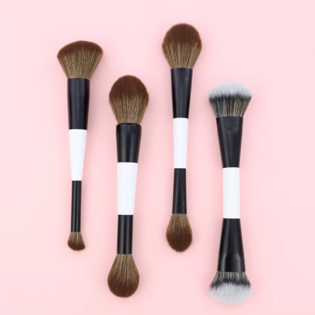4 Double-Headed Makeup Brushes, Multi-Functional Makeup Brush, Blush Brush, Foundation Brush,