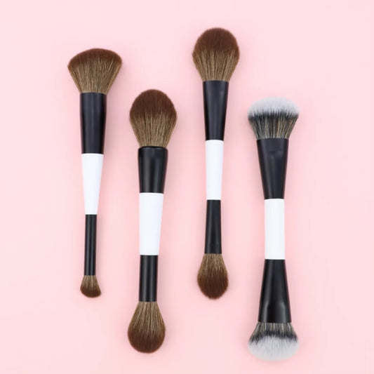 4 Double-Headed Makeup Brushes, Multi-Functional Makeup Brush, Blush Brush, Foundation Brush,