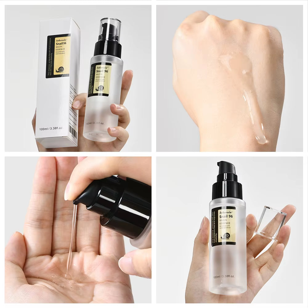 Snail Serum 96% Power Repairing Essence Lift Firm Anti-Aging Fade Fine Lines Acne Treatment Facial Sensitive Whitening 100Ml