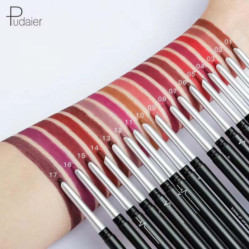 Pudaier Matte Lip Liner Pencil Waterproof Nude Sexy Lipstick Long-Lasting Women Makeup Eyes Lipliner Contour Crayon Levre